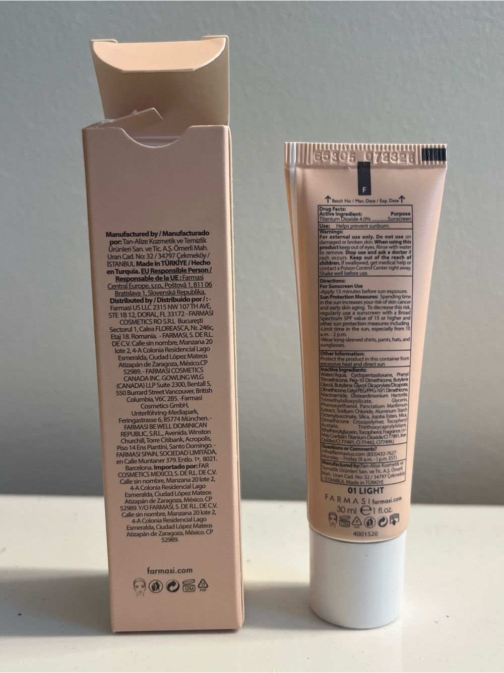 Farmasi CC Cream Color Control SPF 25 - 01 Light foundation makeup - Picture 3 of 3